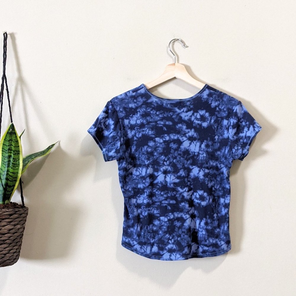 Faded Glory Vintage Blue Tie Dye Sun Moon Top - Picture 5 of 6